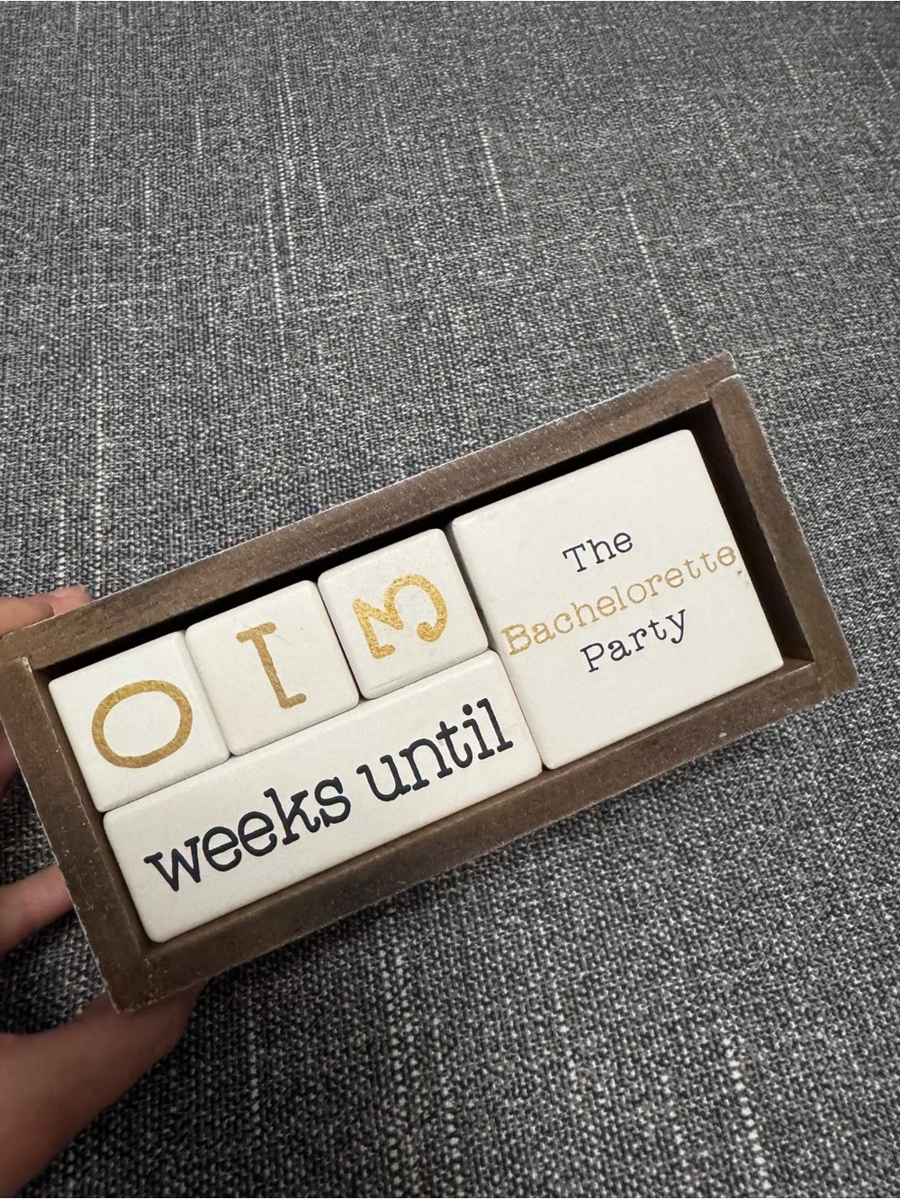 Countdown Blocks - White and Gold